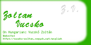 zoltan vucsko business card