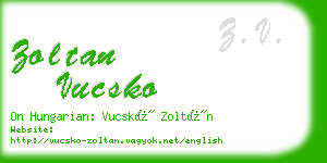 zoltan vucsko business card